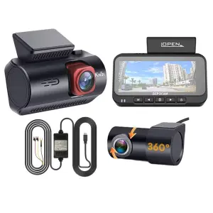 Dash cam 4K Front and 4K Rear 5G Wifi GPS Night Vision Dash Cam Hardwire Kit 24H Parking Dual Camera Dashcam ZD72P+HW