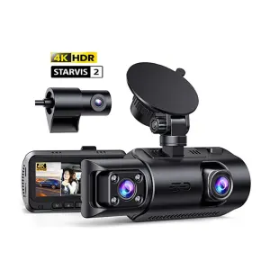 3 Channel 4K Dash Cam Front and Rear Interior Car Camera SONY STARVIS2 678 Sensor 5GHz WiFi GPS HDR Car DVR Video Recorder ZD80B