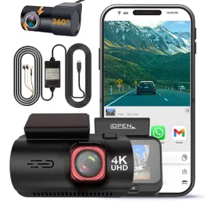 3.19'' Screen Dashcam 4K Front and 4K Rear Dashcam with Wifi GPS HDR Dash Cam Car Dvr 24H Parking Camera ZD72P+HW