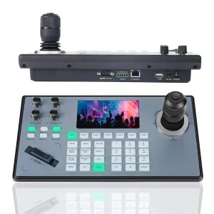 Professional Live Streaming System 4K 12X/20X Zoom AI Auto-Tracking NDI PTZ Camera with Joystick Controller for Church/Broadcast