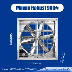 Industrial 16000CFM Cooling Exhaust Fan Greenhouse Livestock Chicken House Poultry Farm Low Noise Animal Husbandry Equipment