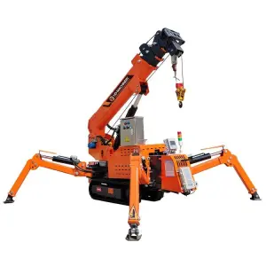 1Ton Outdoor All Terrains Crawler Hydraulic Spider Crane Remote Control High Performance Spider Crane