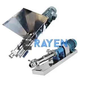 Food Grade Stainless Steel Screw Pump with Hopper Chocolate Mono Pump Single Screw Pump