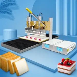 Sandwich Cake Continuous Cutting Machine Ultrasonic Double Knife Cutting square Cake Ultrasound Cutting Machine