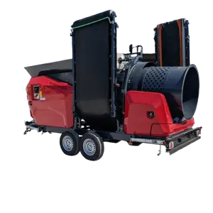 High Efficiency Mobile Trommel Washer Compost Sand Screen Plant Stone Drum Screen Competitive Engine Motor Gearbox Pump