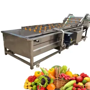 Fresh Fruit Cassava Brush Washing Peeling Dates Dryer Vegetable Air Bubble Cleaning Machine