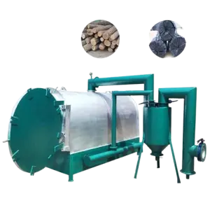 Air Flow Horizontal Type Charcoal Making Machine Biomass Rice Husk Briquettes Carbonization Furnace