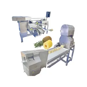 Automatic Pineapple Peeler Corer Slicing Machine Pineapple Chunks Cutting Machine