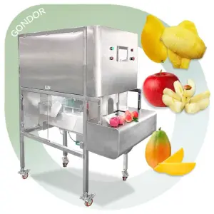 Automatic Industrial Electric Fruit Apple Orange Mango Core Remover Cut Peeler Slice Slicer and Peel Machine