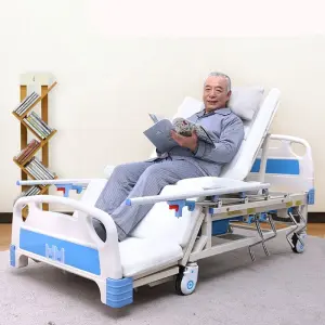 Anti-skid Turning Medical Bed for the Elderly, Hand-operated Multi-functional Hospital Nursing Beds