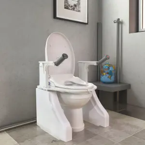 Smart Toilet Seat Lift with Bidet Helps Elderly Stand and Sit Down
