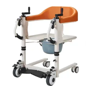 Adjustable Height Manual Lift Chair for Elderly and Handicapped Patients Transfer Lift for Disabled Bathroom Safety Equipment