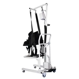 Portable Electric Wheelchair with Sling and Commode Toilet Medical Equipment for Elderly or Disabled Bathroom Safety Aid