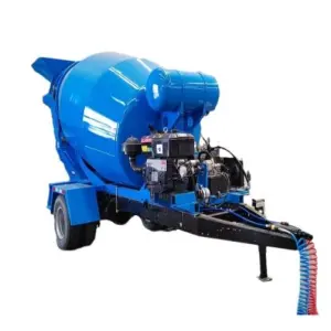 Commercial Construction Site Cement Trailer Self-Loading with Pump and Motor Core Components Concrete Truck Mixer