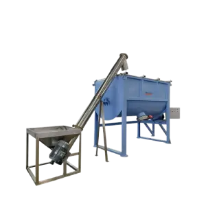 Single Shaft Paddle Blender Mixer Stainless Steel Concrete Mixer with Pump Plaster Pump Mortar Spray Machine