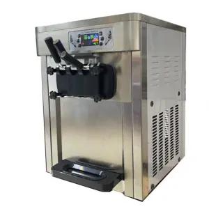 Commercial Stainless Top Mini Soft Ice Cream Machine Three Flavor with Yogurt and Fruit Small Ice Cream Maker