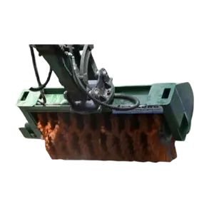 Excavator-mounted Sweeper with Dust Bucket Perfect for Municipal Road Work