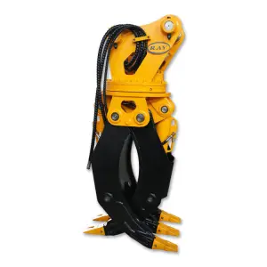 Excavator Attachments Log Grab Demolition Steel Scrap Grapple Hydraulic Rotating Wood Rock Stone Grapple