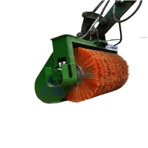 Hydraulic Roller Sweeper for 5-10Ton Excavators Features an Integrated Dust Control Bucket