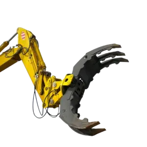 Hydraulic Timber Claws Tree Shear Wood Log Grapple Excavator Attachment with Motor