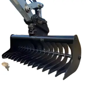 1.5-25Ton Excavator Root Rake Bucket Attachment Double Digging Rake for Construction and Farm Industries