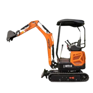 1.8 Ton Min Excavator Small Crawler Digger Micro Bagger with Attachments Auger and Rake