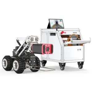 HD Pipe Inspection Robot with Dual Camera Head and Crawler
