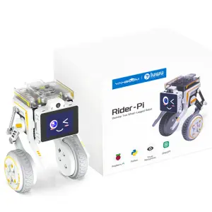 Rider-Pi AI Robot Car Electronic Kit IPS Display Based on Raspberry Pi CM4 Module Support ChatGPT Voice Interaction Built-in IMU