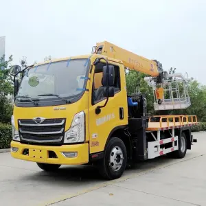 6x4 Cargo Truck Mounted Crane Manipulator 5ton 6.3ton Telescopic Boom Multi-functional Truck Mounted Crane