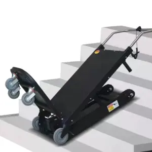 Steel Electric Stair Climber Trolley with Four-Wheel Foldable Platform Belt Customizable OEM Support Cargo Transport Crawler