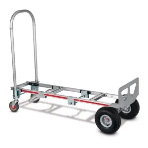 500lbs Load Capacity Silver Aluminium Alloy Folding Heavy Duty Convertible Hand Truck Trolley