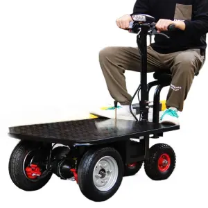 Electric Platform Trolley Warehouse Portable Trolley Flatbed Cargo Electric Platform Trolley