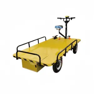 Max Loading 1000kg 800w Motor Big Electric 4 Wheels Barrow With Plate heavy Duty Truck Platform Trolley