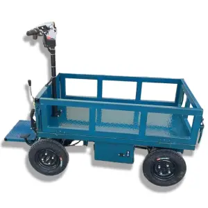 Supermarket Transportation Load Capacity 1000kg Electric Hand Cargo Platform Cart Trolley