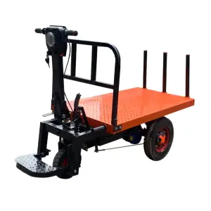 Flatbed Cargo Heavy Duty Electric Platform Hand Trolley Ride on Electric Trolley Carts Platform Carts
