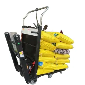 600kg Load Capacity Electric Ladder Climber Steel Platform Shopping Trolley Multi-Wheeled Warehousing Tools