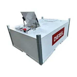 Transcube Metal Steel Fuel Tank Portable Mobile Diesel Oil Gas Station Tank Chemical Storage Equipment