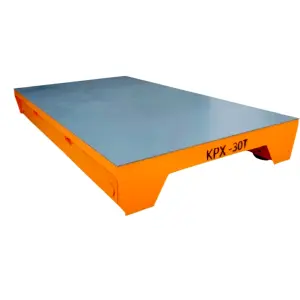 10 Ton Industrial High Speed Flat Electric Rail Transfer Cart With Wireless Remote Control