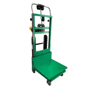 Warehouse Electric Crawler Type Stair Climbing Machine Unloadable Trucks Battery Transport Cargo Stair Climbing Dolly Cart