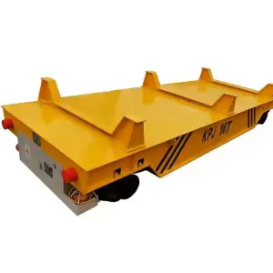 Battery Powered Electric Flat Car Heavy Duty Rail Transfer Cart for Material Handling