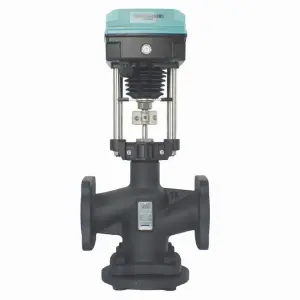 YC-TECH PN16/25 Flange Directional Steam Electric Motor Proportional WCB Regulating Media (Gas) Control Valve