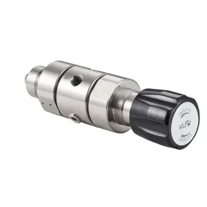 High Purity 316L Stainless Steel Gas Regulator Dual Stage Small Flow Low Pressure Without Dial
