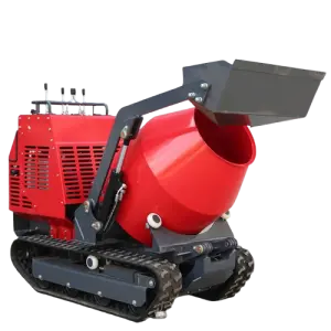 Small Mini Concrete Mixer 300l Self-loading Tracked Mini Crawler Portable Automatic Track Mobile Cement Mixer