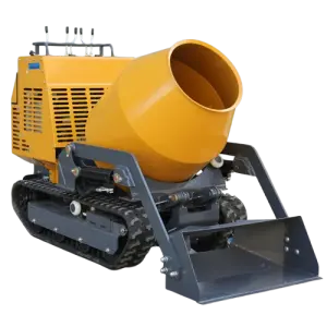 Forestry Machinery Gasoline Hydraulic Mini Crawler Rubber Track Loader Skid Steer Concrete Mixer