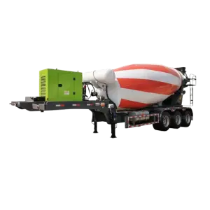 12 Cbm Cubic Meters 14m3 Self Loading Mobile Concrete Mixer Trailer