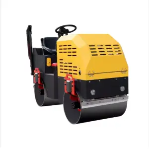 Portable Double-Wheel Road Roller Versatile Small Construction Machinery