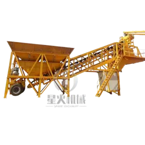 25m3/h Mini Mobile Small Concrete Batching Plant for Automatic 35m3/h Mobile Concrete Batching Plant