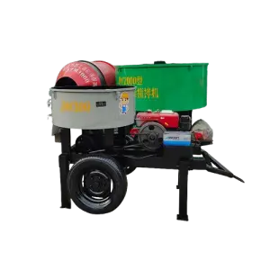 350L Diesel Concrete Pan Mixer Machine for Core Component Motor for Cement and Mortar Mixing