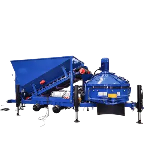 Automatic MB MC Small Mobile Ready Mix Engineering Construction 20m3/h Portable Concrete Batching Plant