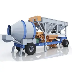 Electric Mobile Concrete Drum Mixing and Batching Plant Station